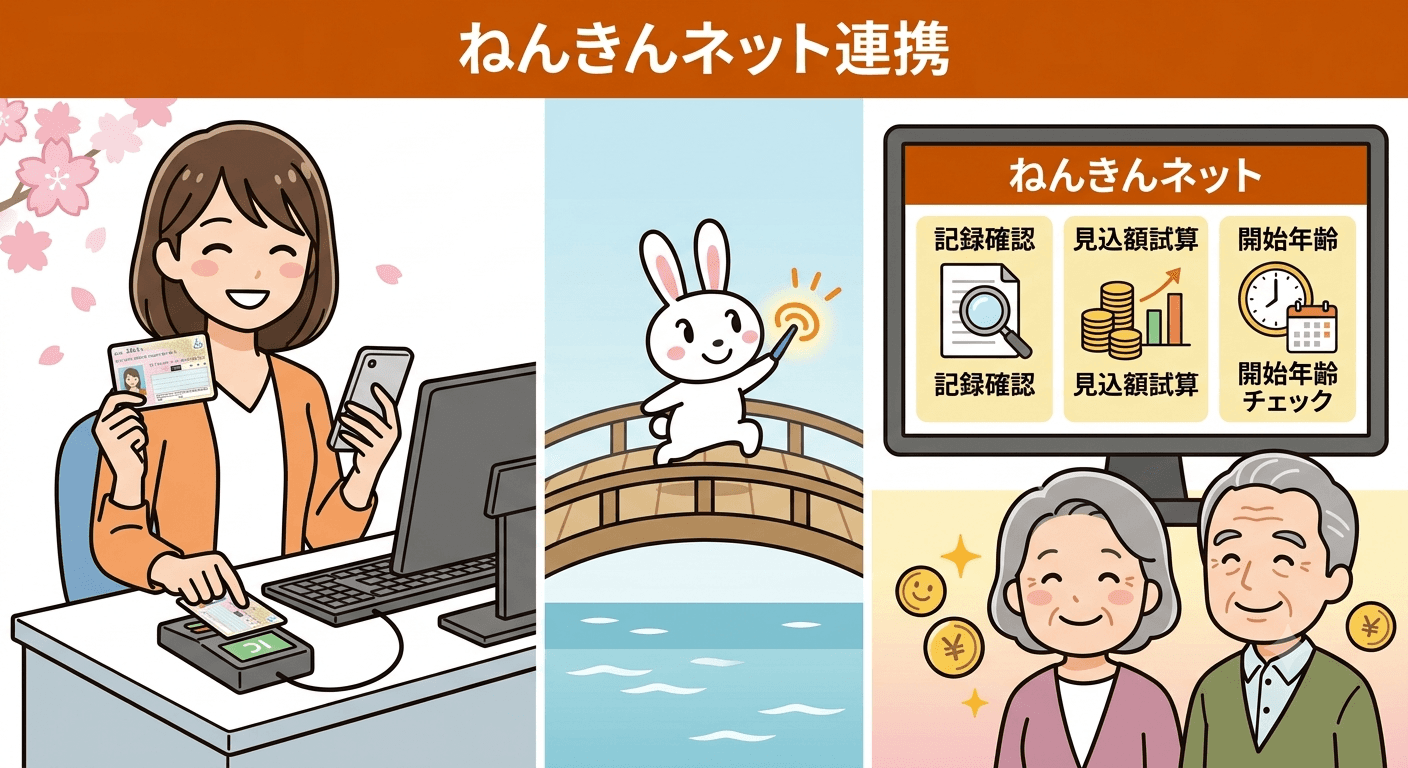 Pension record inquiry via Nenkin Net (被保険者記録照会)